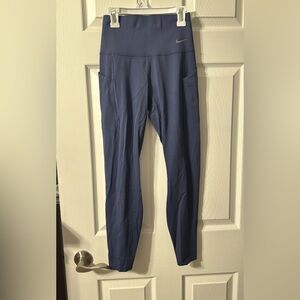 Nike Blue High-Waisted Leggings with Pockets
